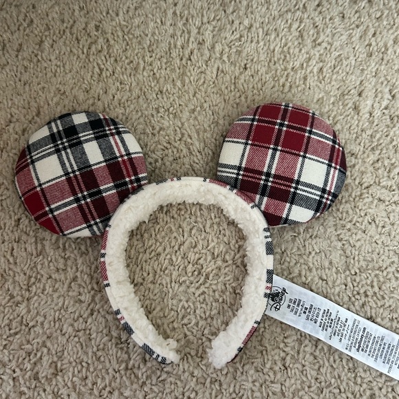 Disney Accessories - Disney Parks Plaid Christmas Ear Headband
